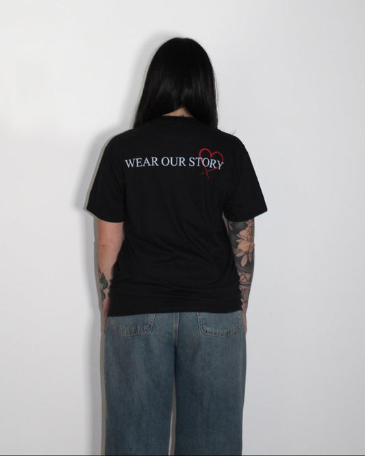 T-SHIRT HEART NERA